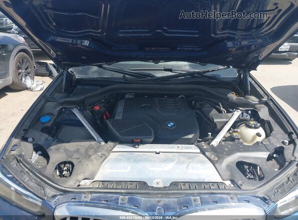 5UX43DP07N9L57814 2022 BMW X3 Синий Вид сзади