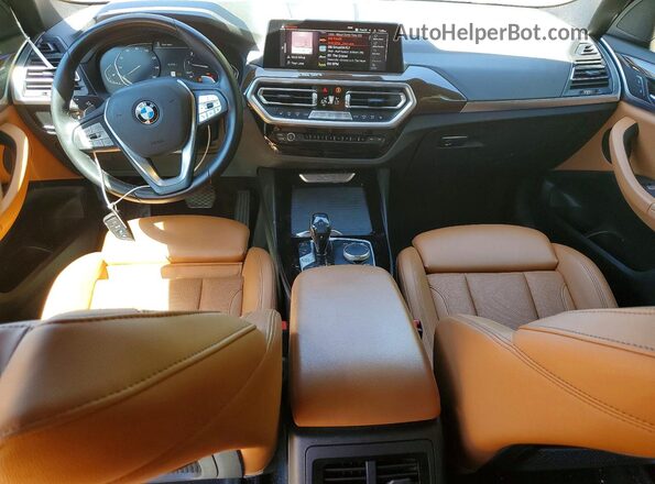 5UX43DP08N9H43161 2022 BMW X3 Blue Dashboard view
