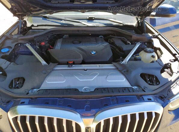 5UX43DP08N9H43161 2022 BMW X3 Blue Engine compartment view