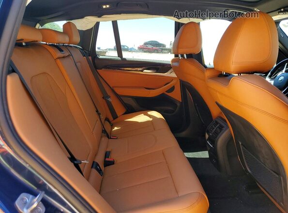 5UX43DP08N9H43161 2022 BMW X3 Blue Rear interior view