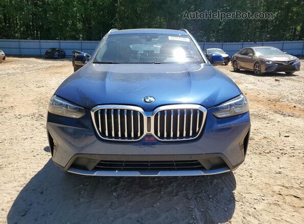 5UX43DP08N9H43161 2022 BMW X3 Blue Front view
