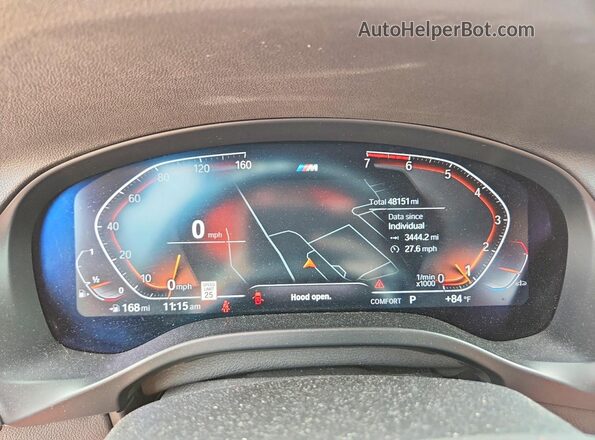 5UX43DP08N9K41084 2022 BMW X3 Белый Вид щитка приборов