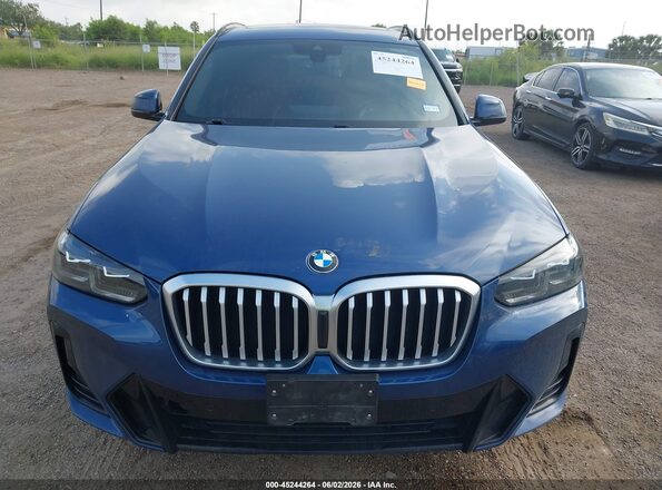 5UX43DP08N9K59472 2022 BMW X3 Blue Vista del cuadro de instrumentos