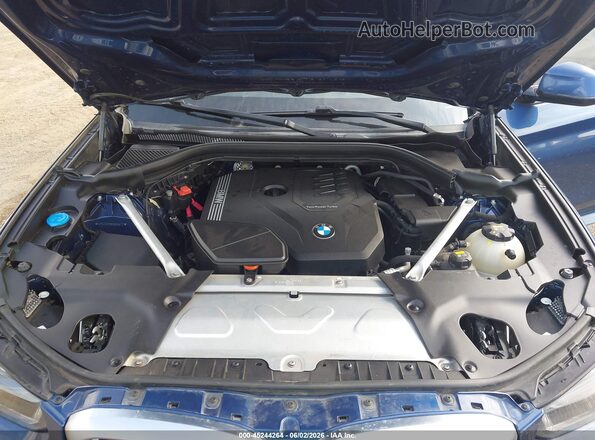 5UX43DP08N9K59472 2022 BMW X3 Blue Vista trasera