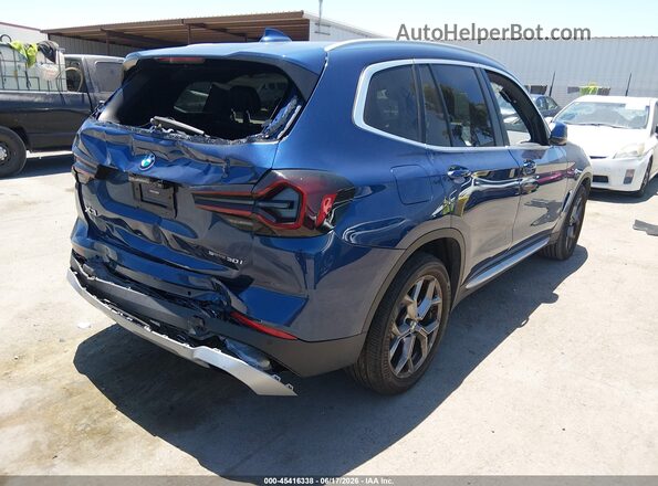 5UX43DP08P9P14503 2023 BMW X3 Blue Задня права чверть