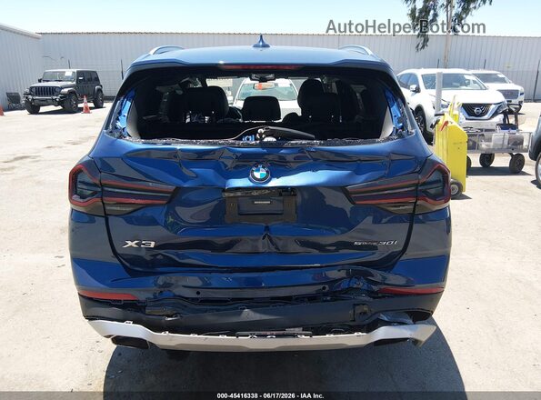 5UX43DP08P9P14503 2023 BMW X3 Blue Вид спереду