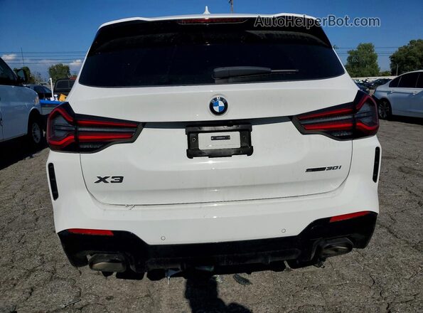 5UX43DP08R9W41314 2024 BMW X3 White უკანა ხედი