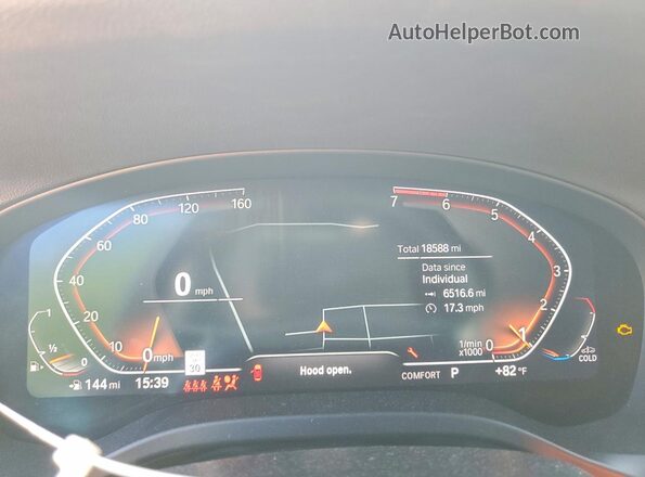 5UX43DP0XR9U16764 2024 BMW X3 White Instrument cluster view