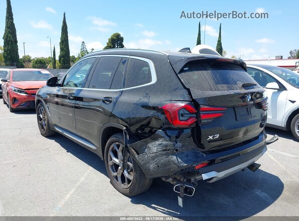 5UX43DP0XR9U57802 2024 BMW X3 Черный Задняя левая четверть