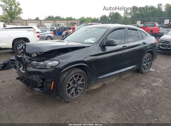 5UX43DT0XR9V10813 2024 BMW X4 Black წინა მარცხენა ხედი სამი მეოთხედიდან