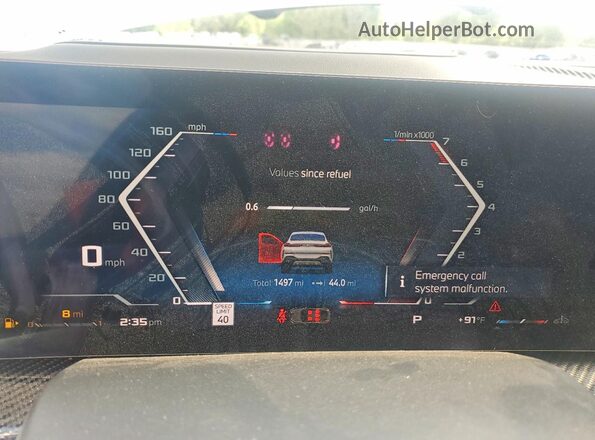 5UX43EX0XT9242756 2026 BMW X6 Белый Вид щитка приборов