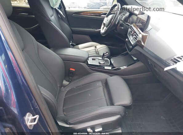 5UX53DP01N9K41450 2022 BMW X3 Blue Вид салону спереду
