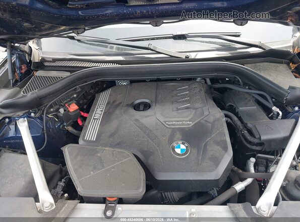 5UX53DP01N9K41450 2022 BMW X3 Blue Вид ззаду