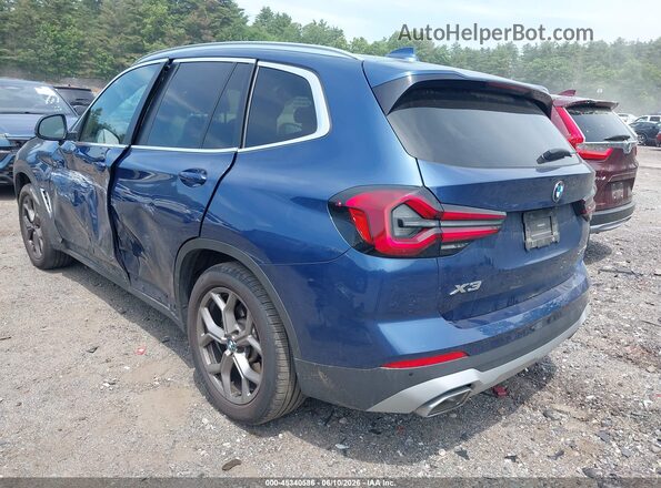 5UX53DP01N9K41450 2022 BMW X3 Blue Задня ліва чверть