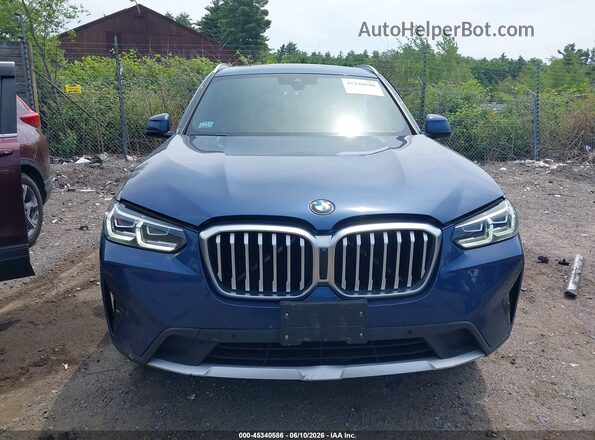 5UX53DP01N9K41450 2022 BMW X3 Blue Вид задньої частини салону