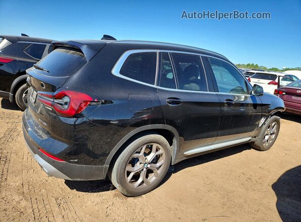 5UX53DP01N9K97680 2022 BMW X3 Black Tył prawy