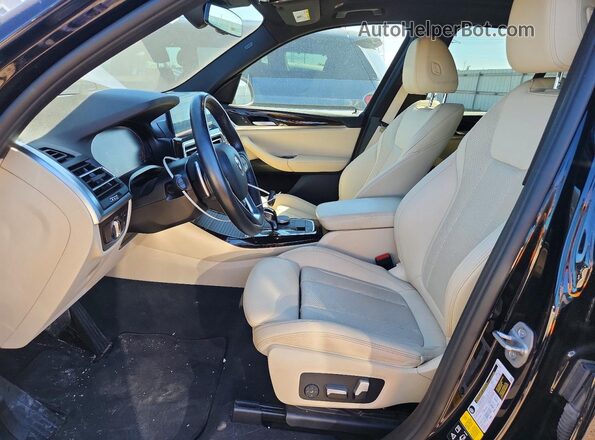 5UX53DP01N9K97680 2022 BMW X3 Black Widok wnętrza z przodu