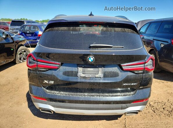5UX53DP01N9K97680 2022 BMW X3 Black Widok z tyłu