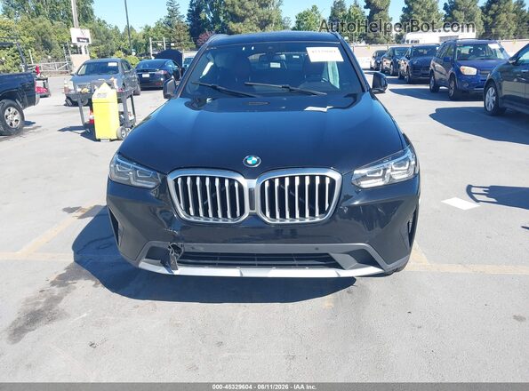 5UX53DP01N9M15355 2022 BMW X3 Black Դիմացի տեսք