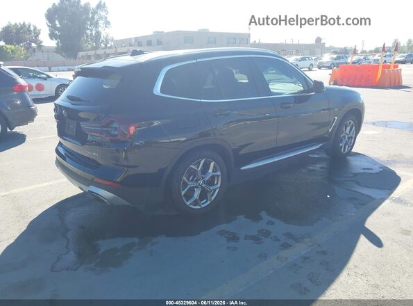 5UX53DP01N9M15355 2022 BMW X3 Black Հետևի աջ