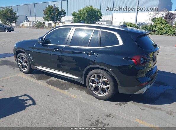 5UX53DP01N9M15355 2022 BMW X3 Black Հետևի ձախ