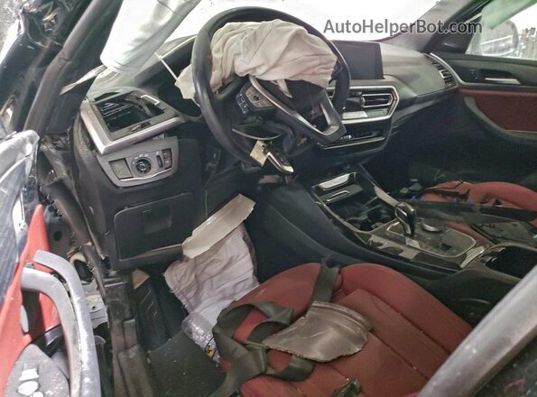 5UX53DP01P9P18316 2023 BMW X3 Black წინა პანელის ხედი