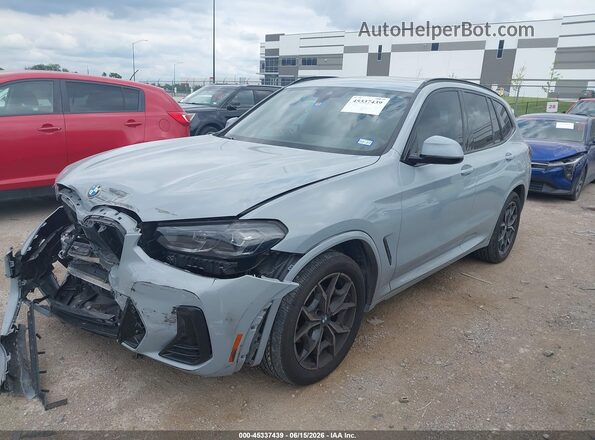 5UX53DP01P9R73161 2023 BMW X3 Серый Передняя левая четверть