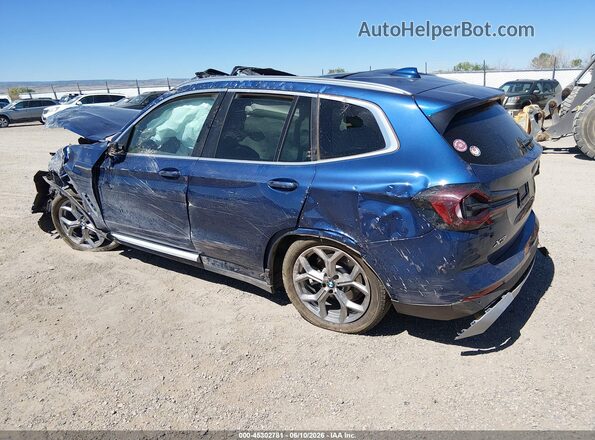 5UX53DP01R9V52351 2024 BMW X3 Blue Задня ліва чверть