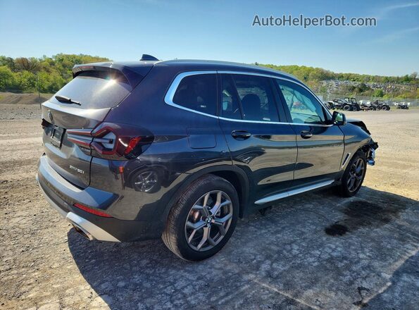 5UX53DP02P9S09481 2023 BMW X3 Charcoal Rear right
