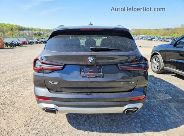 5UX53DP02P9S09481 2023 BMW X3 Charcoal Rear view