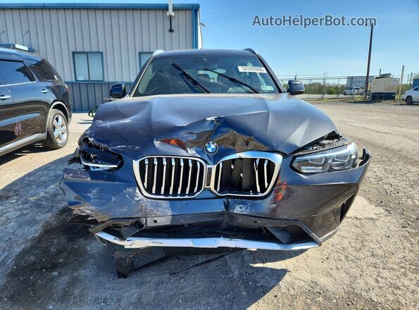 5UX53DP02P9S09481 2023 BMW X3 Charcoal Front view