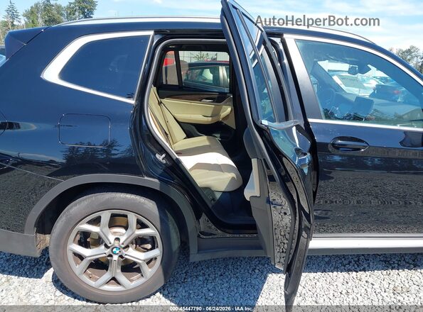 5UX53DP03N9J53760 2022 BMW X3 Black Widok naklejki z numerem VIN