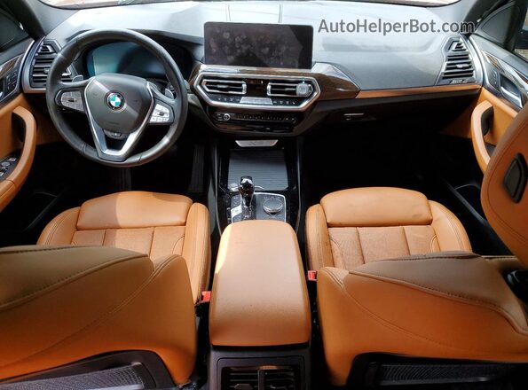 5UX53DP03N9L62156 2022 BMW X3 Burgundy წინა პანელის ხედი