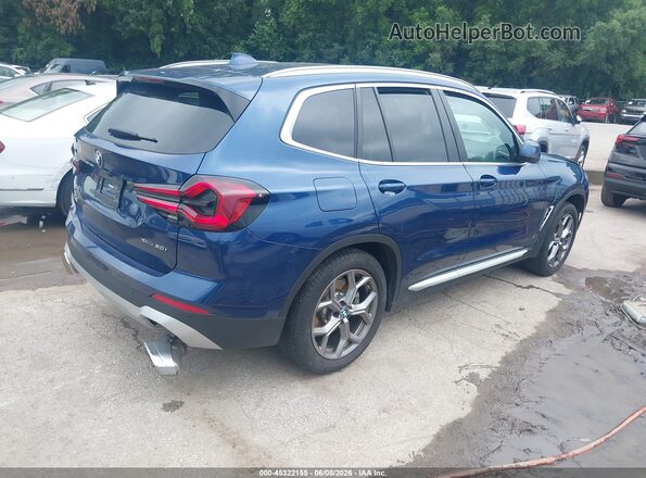 5UX53DP03P9S64280 2023 BMW X3 Blue უკანა მარჯვენა