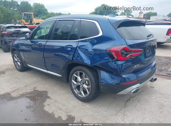 5UX53DP03P9S64280 2023 BMW X3 Blue უკანა მარცხენა