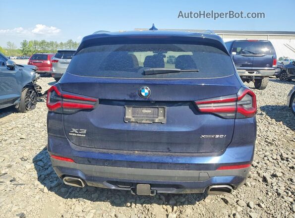 5UX53DP04N9M86694 2022 BMW X3 Blue Widok z tyłu