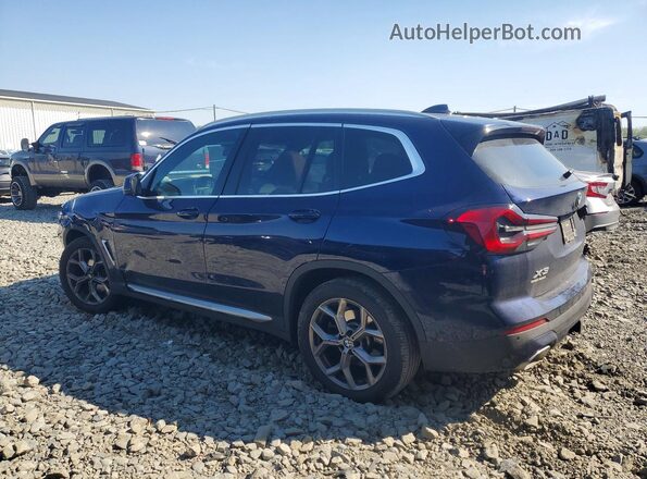 5UX53DP04N9M86694 2022 BMW X3 Blue Tył lewy