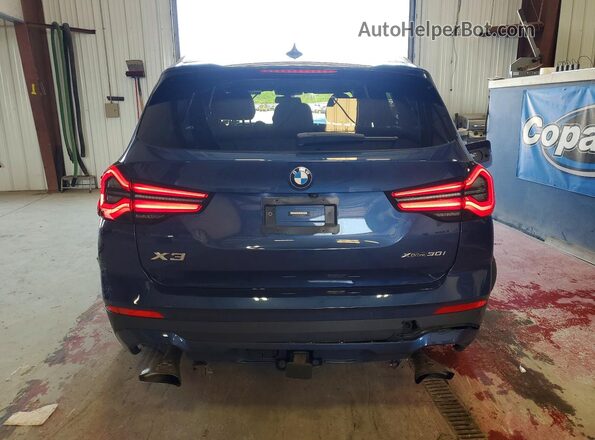 5UX53DP05N9M40050 2022 BMW X3 Blue უკანა ხედი