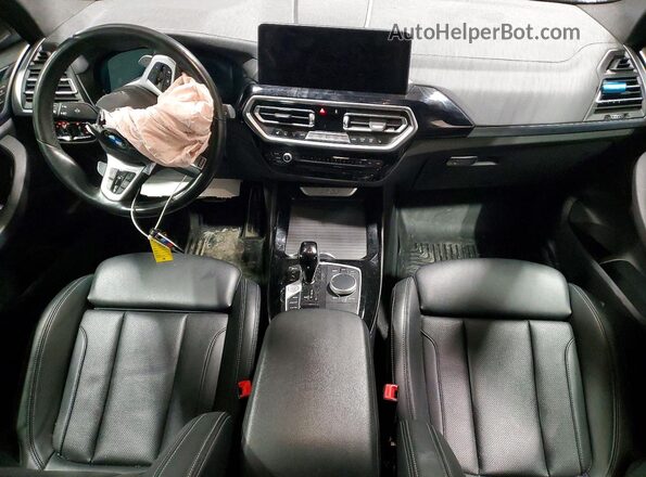 5UX53DP05P9P70371 2023 BMW X3 Black Dashboard view