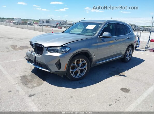 5UX53DP05P9S20765 2023 BMW X3 Gray Передня ліва чверть