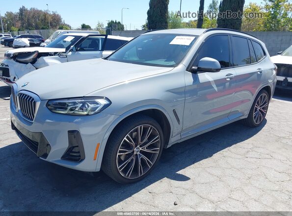5UX53DP06N9K83645 2022 BMW X3 Gray Przód lewy