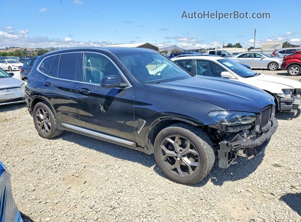 5UX53DP06N9L24484 2022 BMW X3 Black 