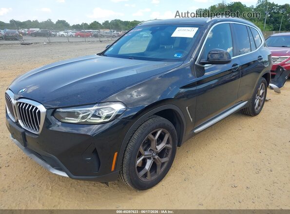 5UX53DP06N9L47103 2022 BMW X3 Black Przód lewy