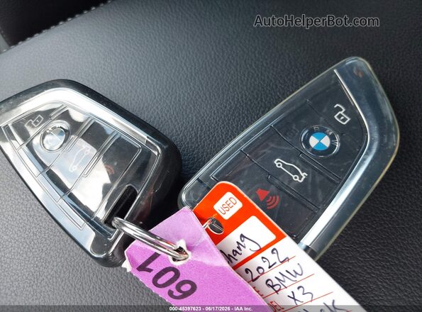 5UX53DP06N9L47103 2022 BMW X3 Black Widok deski rozdzielczej