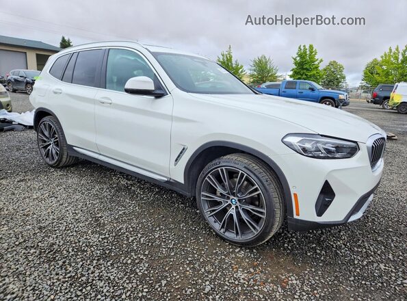 5UX53DP06R9X09601 2024 BMW X3 White Передня права чверть