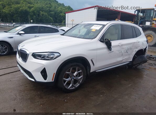 5UX53DP07R9U08867 2024 BMW X3 White Առջևի ձախ երեք քառորդ տեսարան