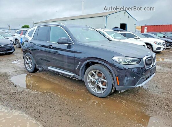 5UX53DP07R9X12572 2024 BMW X3 Black Առջևի աջ