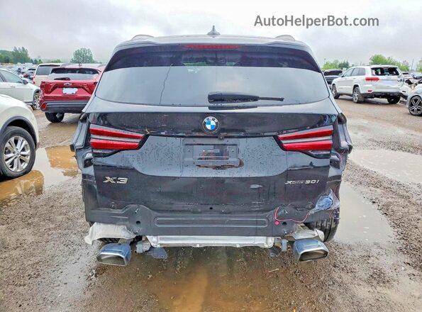 5UX53DP07R9X12572 2024 BMW X3 Black Հետևի տեսք