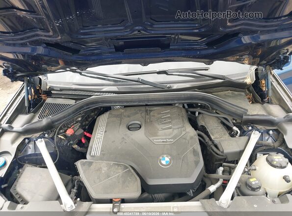 5UX53DP08N9N13556 2022 BMW X3 Синий Вид сзади