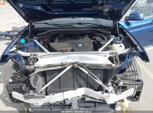 5UX53DP09N9J63466 2022 BMW X3 Blue Widok z tyłu